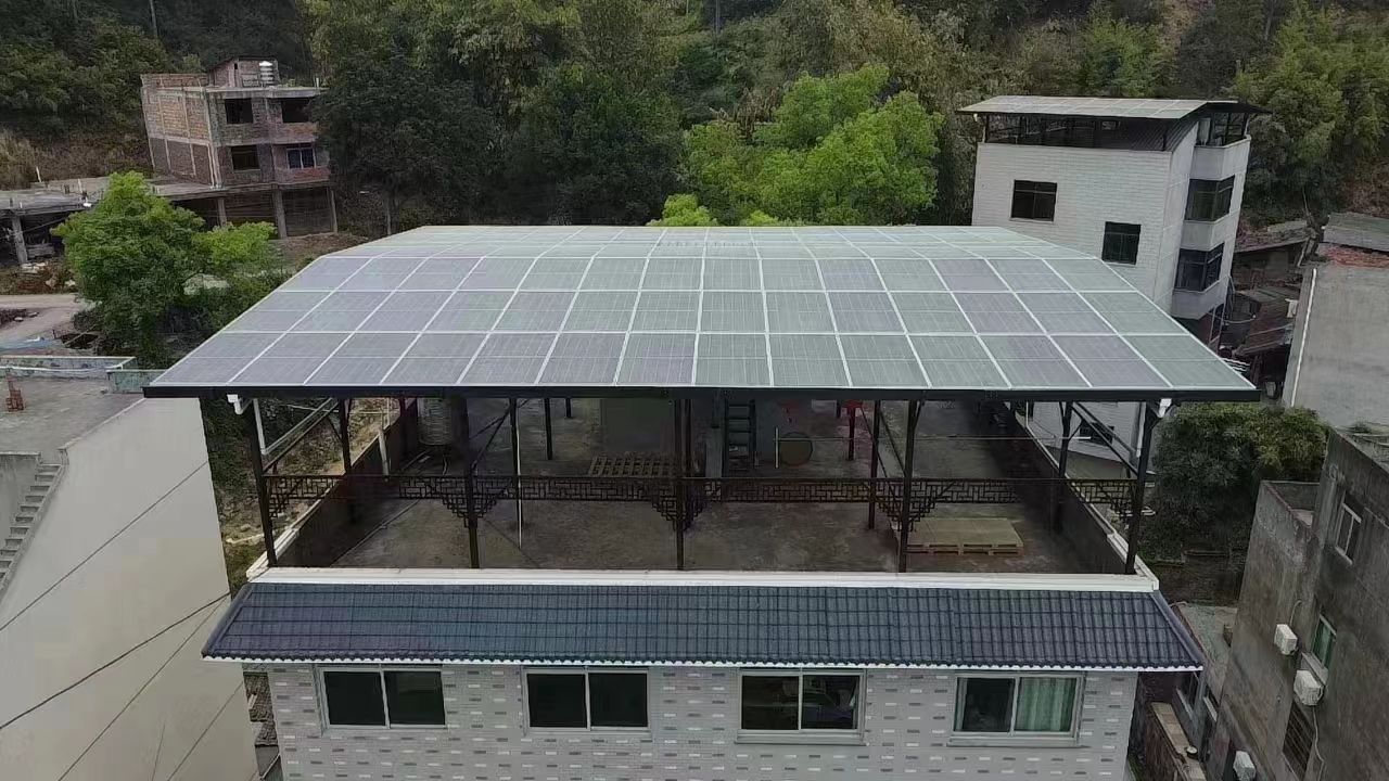 柳州15kw+10kwh自建别墅家庭光伏储能系统